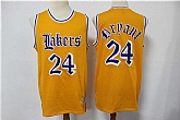 Lakers 24 Kobe Bryant Yellow Faded Swingman Jersey,baseball caps,new era cap wholesale,wholesale hats